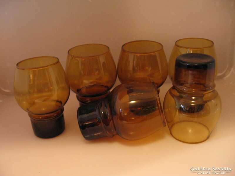 Amber brown artistic glass, candle holder set is a specialty