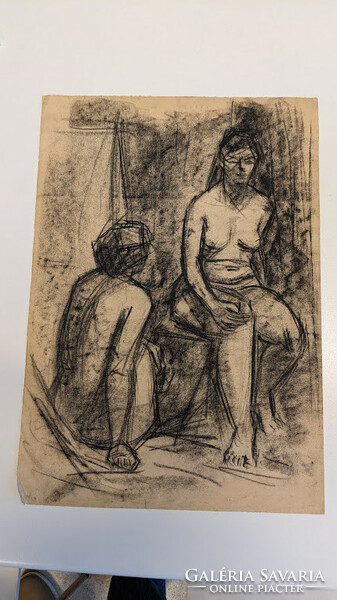 Zoltán Klie: nude charcoal drawing