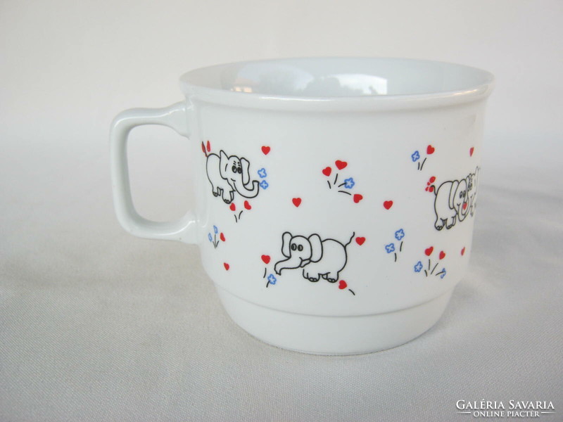 Zsolnay porcelain elephant fairy tale pattern children's mug