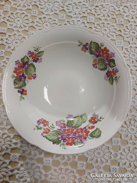 A beautiful flower-patterned serving and side dish