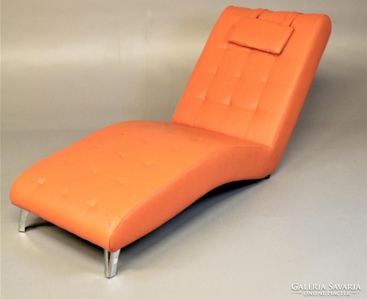 Narancs műbőr fekvő fotel/pihenő szék