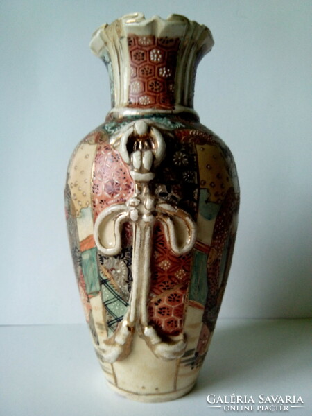 Antik régi Satsuma porcelán váza