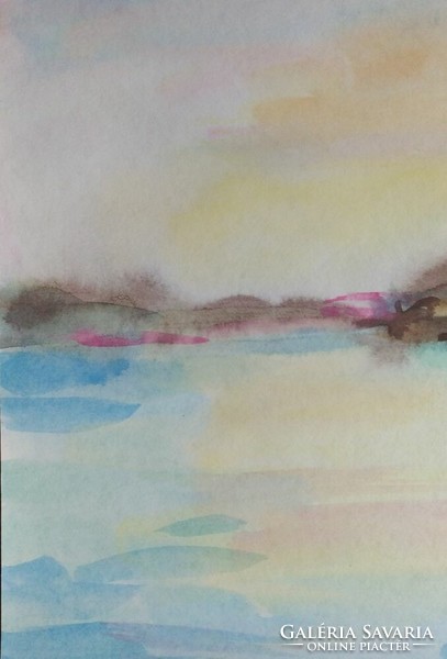 Litkey Bence: "Tihany" című gyönyörű akvarellje