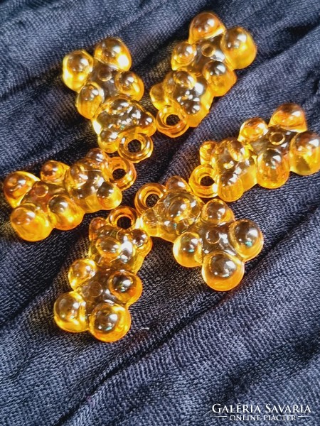 Orange gummy bear pendant
