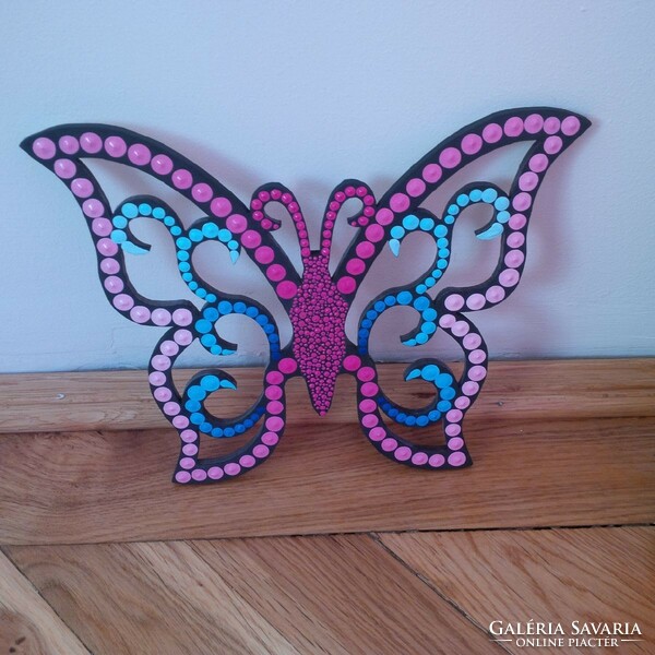New! Wooden butterfly with gradient decoration, hand painted (1.)