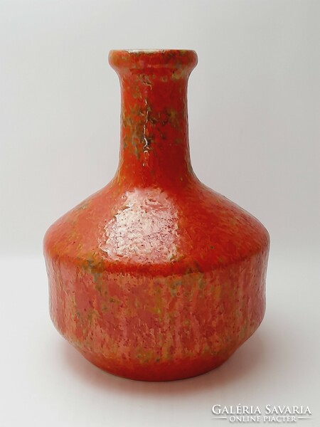 Retró Tófej kerámia váza, 19,5 cm