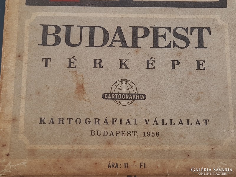 1958-as Budapest térképe,villamos,buszjáratokkal stb.
