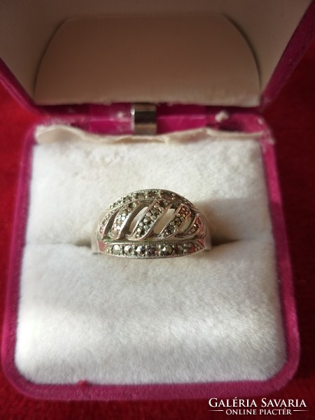 Women's ring with marcasite stones for sale