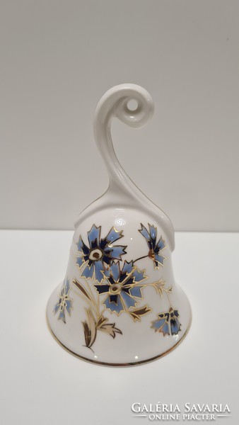 Zsolnay bell with cornflower pattern