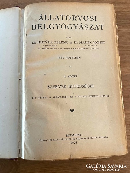 Hutyra Ferenc- Marek József: Állatorvosi belgyógyászat II. kötet - antikvár könyv