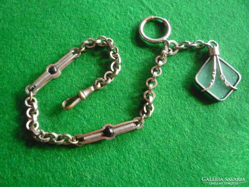 Art deco metal watch chain.