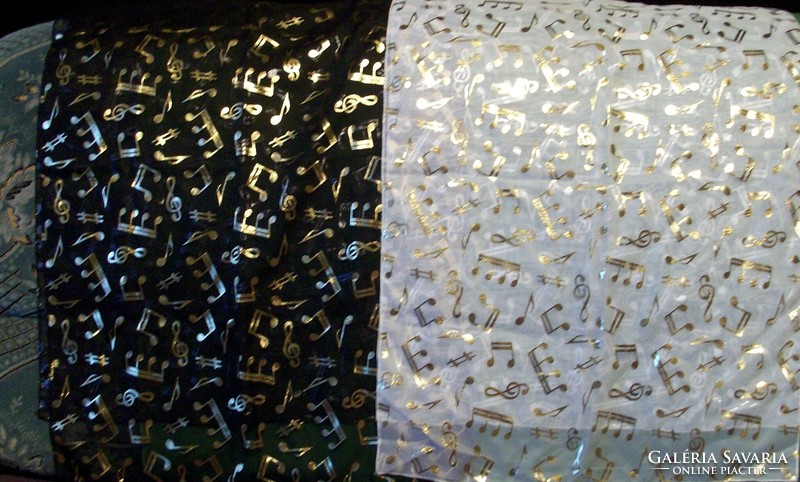 Beautiful musical note pattern stoles/scarves 150 x 52 cm