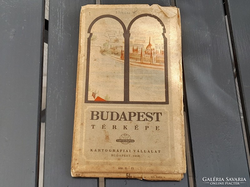 1958-as Budapest térképe,villamos,buszjáratokkal stb.