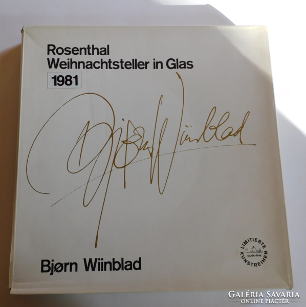 Rosenthal- Björn Wiinblad - karácsonyi üveg dísztányér, 1981