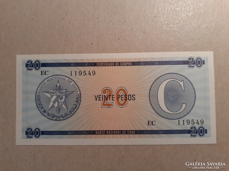 Kuba-20 Pesos C sorozat 1985 UNC