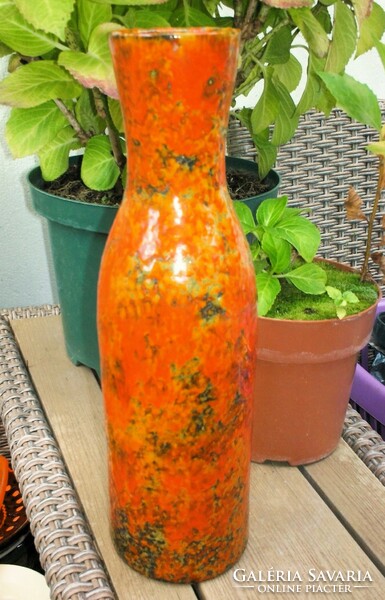 Mázas kerámia váza, 31cm