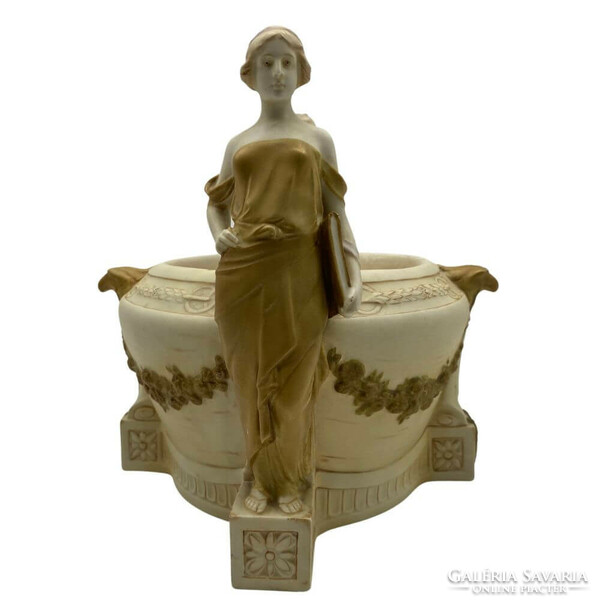 Neoclassical ernst wahliss turn vienna decorative bowl m01160