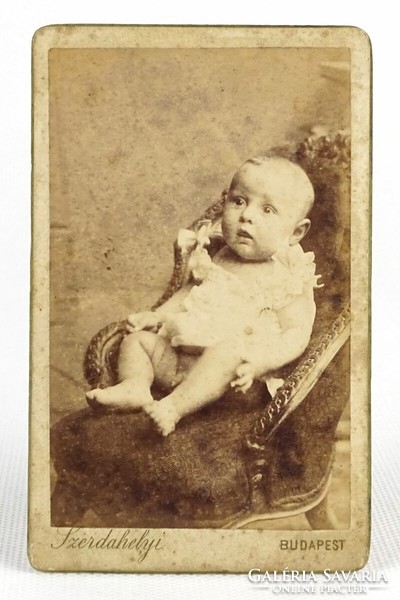 1P389 Szerdahelyi fotográfus : Antik csecsemő fotográfia 1890