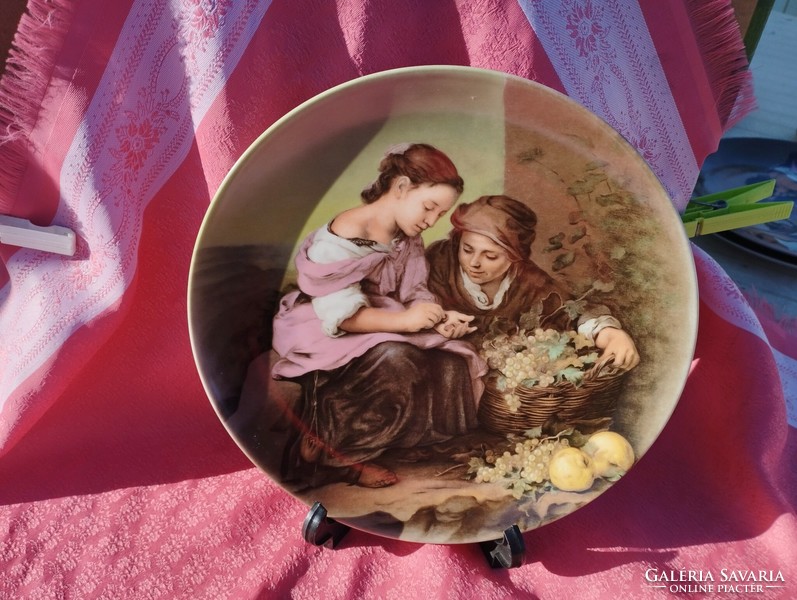 Painting on a porcelain plate