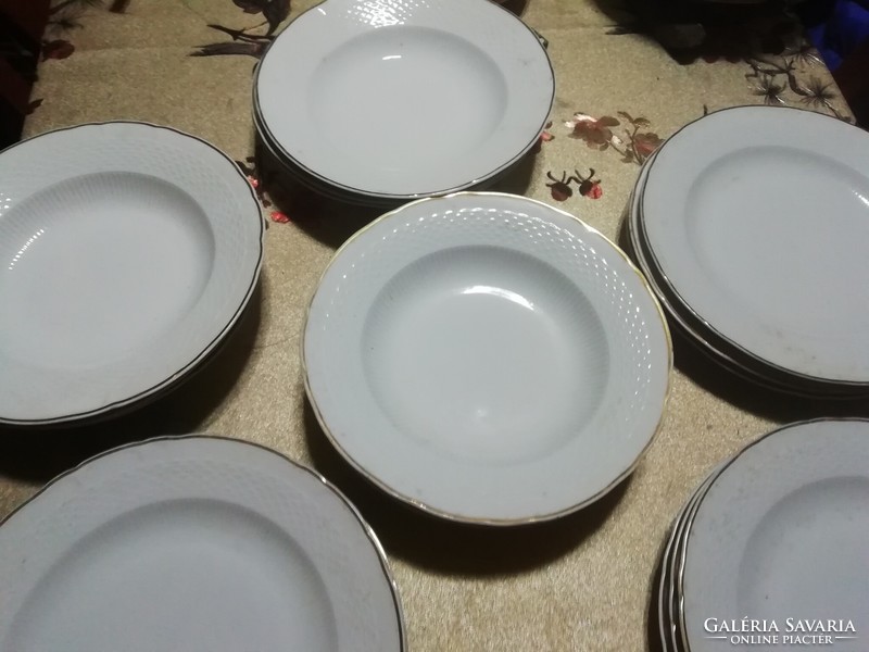 Antique Romanian dinner set 18 pcs. It is in the condition shown in the pictures