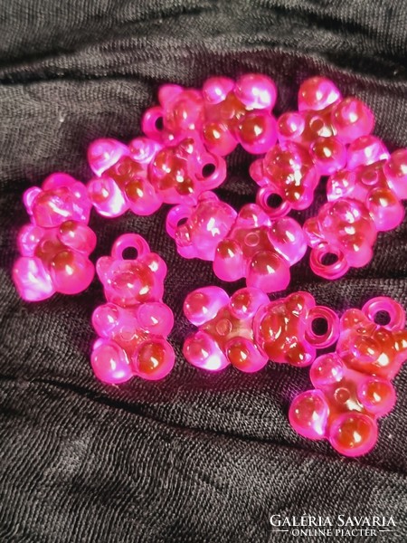 Pink gummy bear pendant