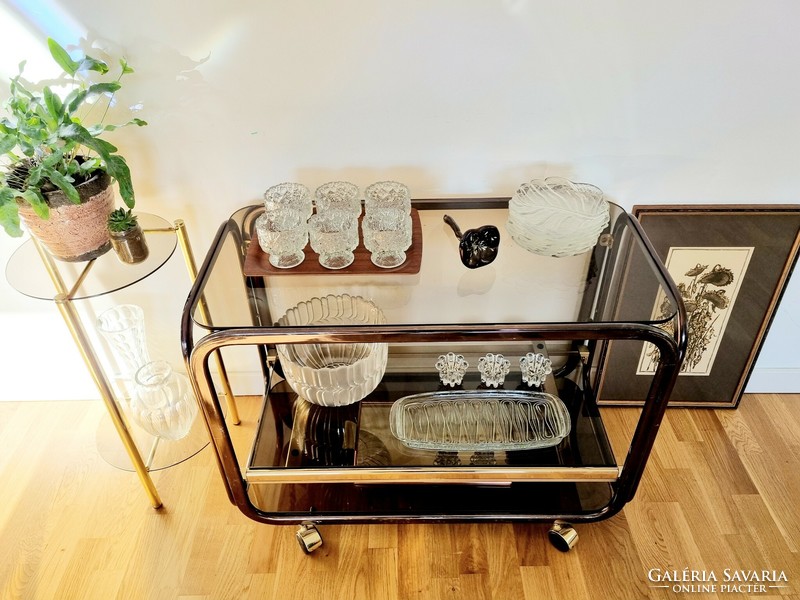 Mid-century gurulós polc, állvány