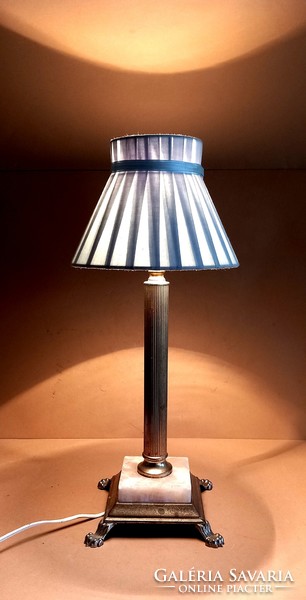 Empire copper-alabaster table lamp negotiable antique