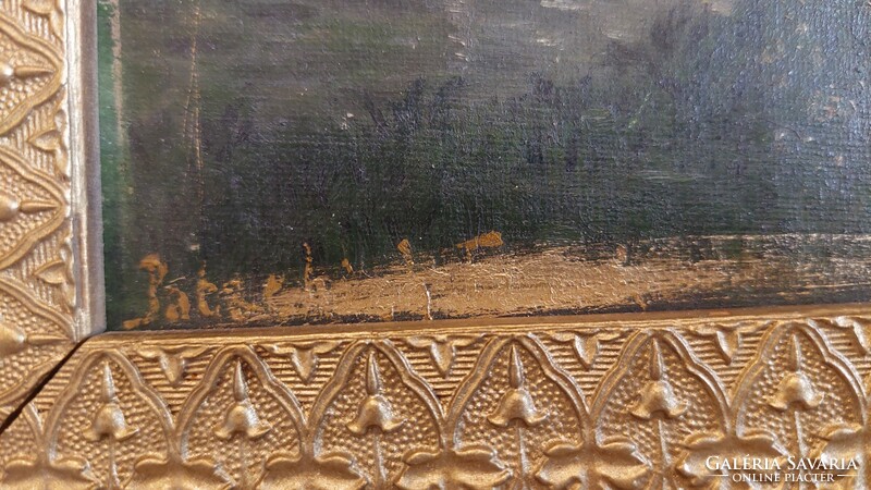 Old labeled painting