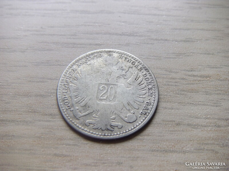 20 Krajcár  Ezüstérem  1870 Ausztria