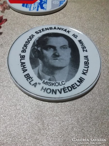 BLAHA BÉLA Honvédelmi klubja Hollóházi porcelán plakett