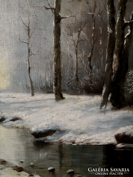Fk/410 - vasváry veress geze - winter forest with a stream