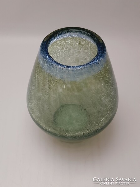 Karcagi fátyolüveg váza - 11 cm