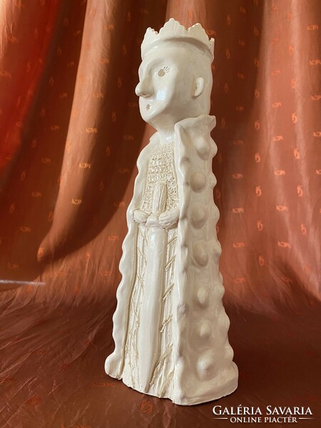 King palkó ceramic statue with candle holder option