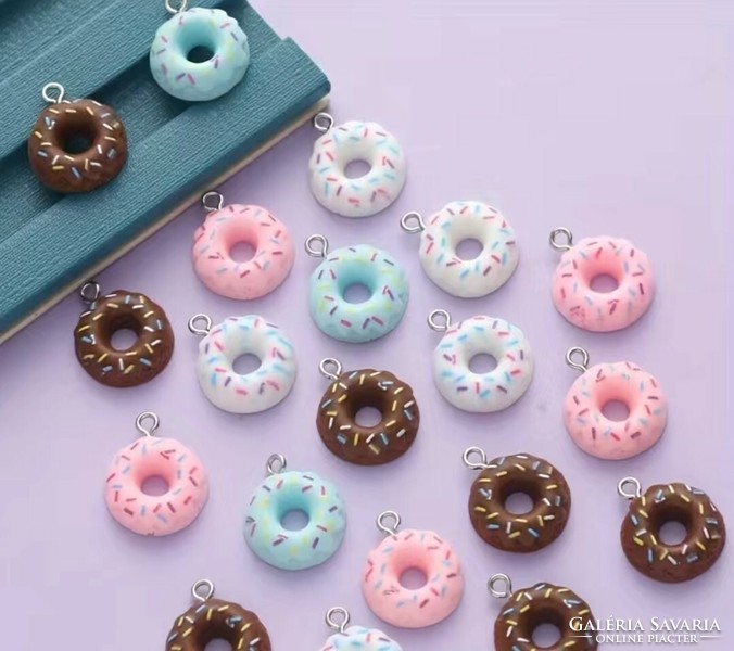 Blue donut pendant