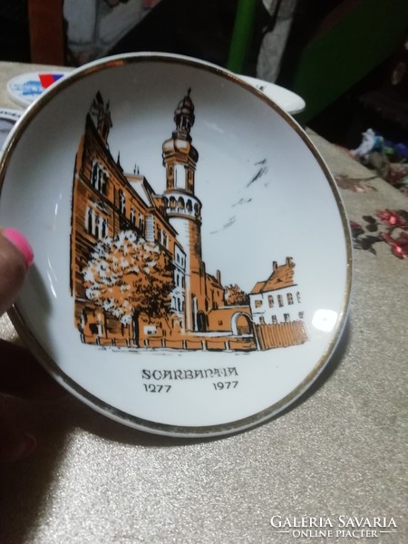 Hollóházi porcelán városkép a képeken látható állapotban