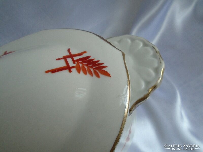 Antique German porcelain container with lid, centerpiece, serving tray, candy holder.