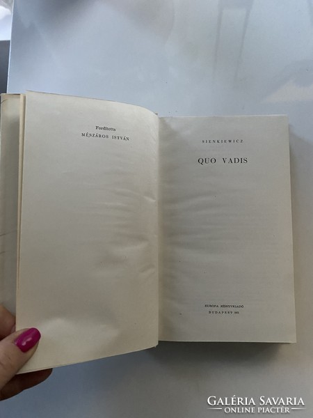 Henryk Sienkiewicz: Quo Vadis Európa könyvkiadó 1971.