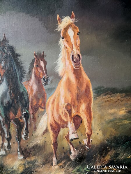 Fk/412 – hans riedmann – horses in the storm (pferde im stürm)