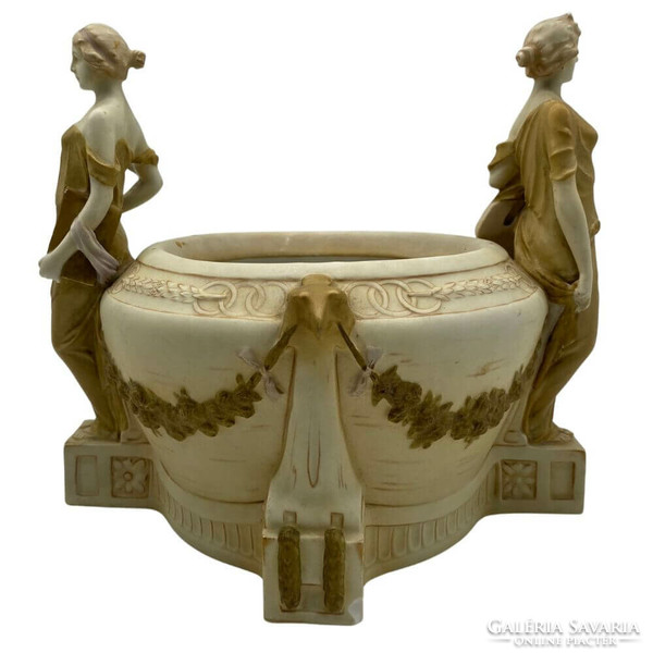 Neoclassical ernst wahliss turn vienna decorative bowl m01160