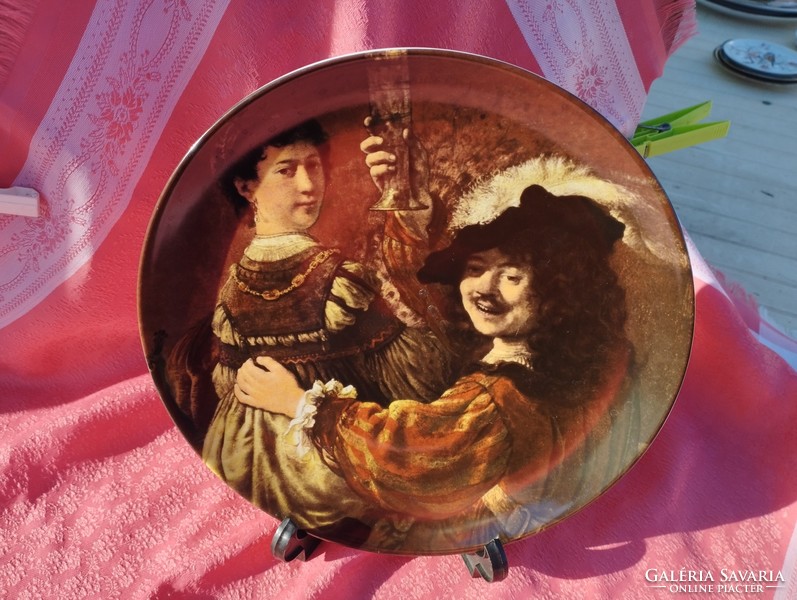 Painting on a porcelain plate