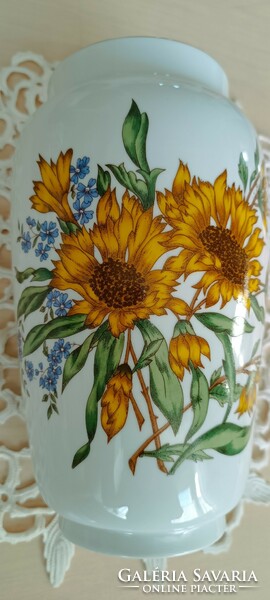 Zsolnay's hand-painted sunflower vase is 24 cm high