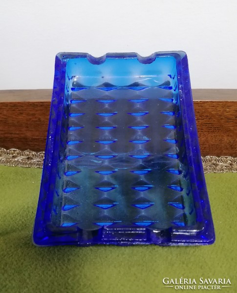 Butter container, beautiful blue glass