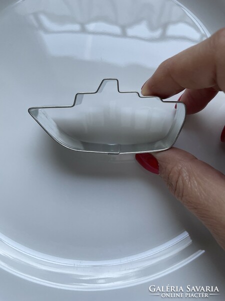 New! Metal boat shape cake, gingerbread cookie cutter