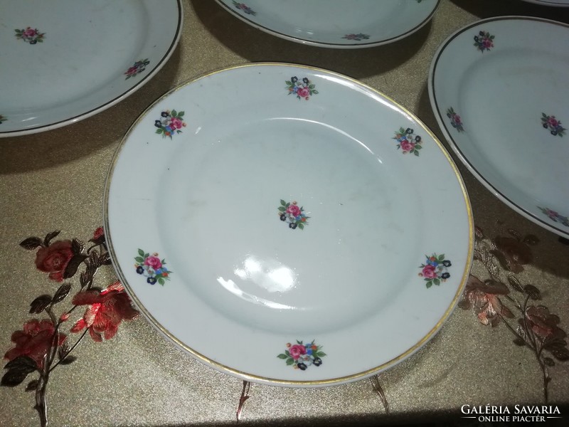 Zsolnay porcelain plates 5 pcs antique 23. In the condition shown in the pictures