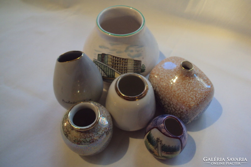 6 Pcs. Small vase of different sizes and styles. (Violet Vase)