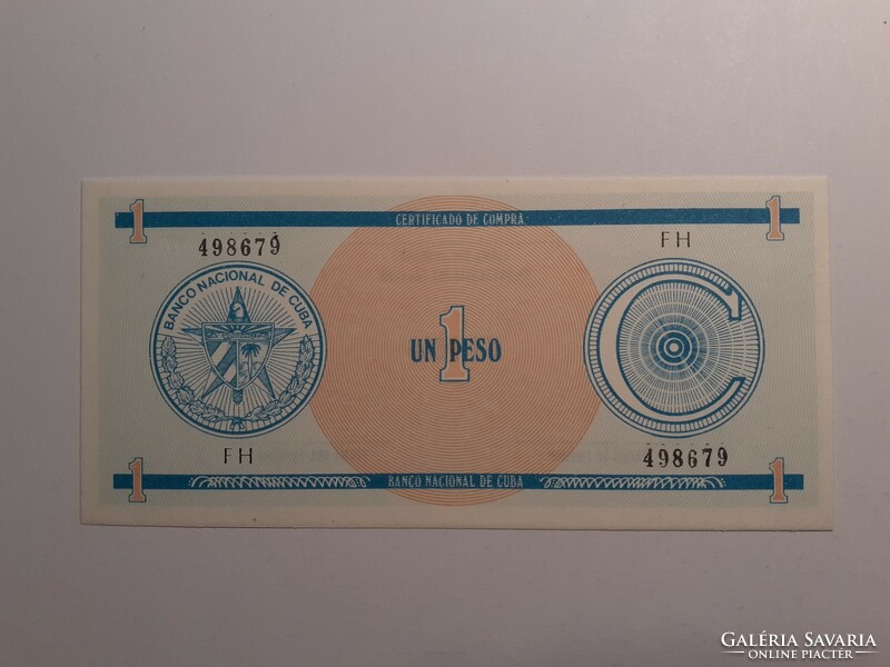 Kuba-1 Peso C sorozat 1985 UNC