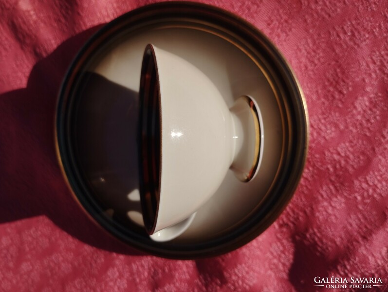 Gyönyörű német porcelán kávéscsésze aljjal
