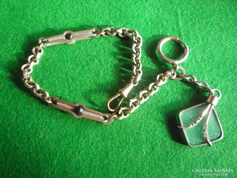 Art deco metal watch chain.