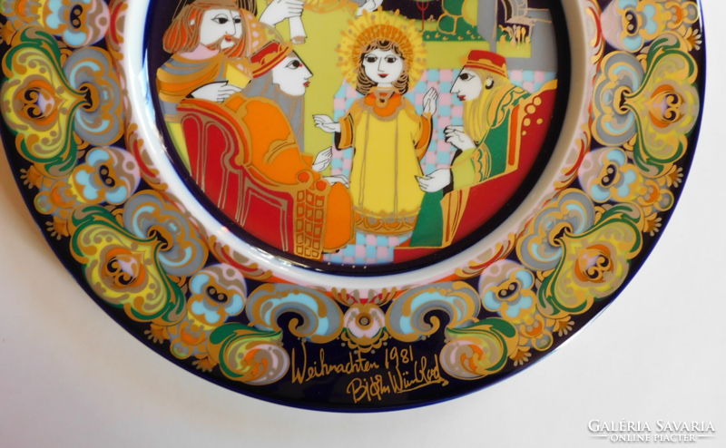 Rosenthal studio linie- björn wiinblad Christmas decorative plate 28 cm, 1981