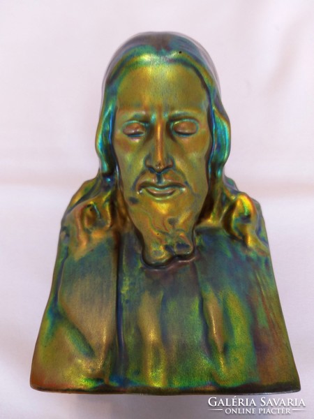 1920 Years, antique Zsolnay Eosin bust of Jesus